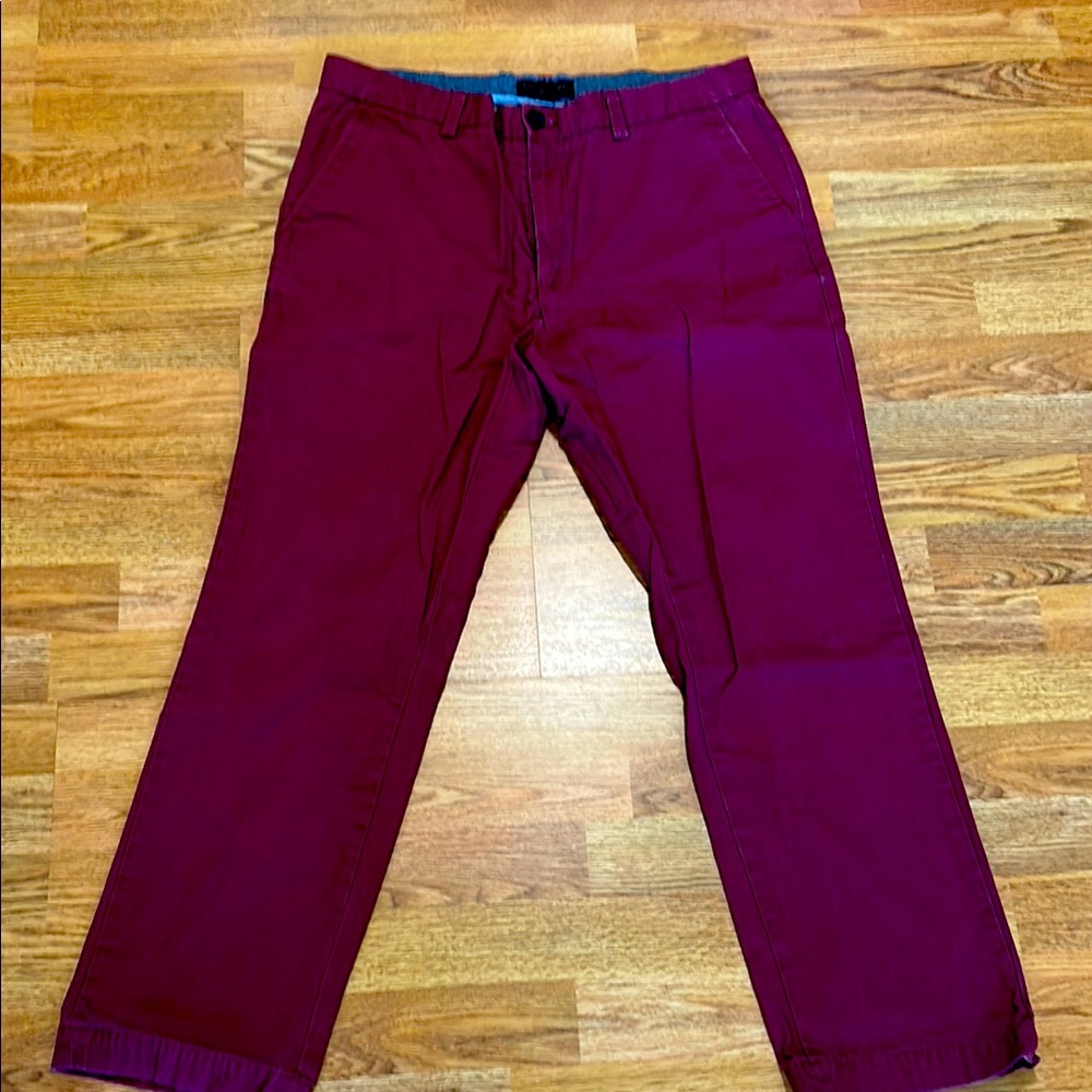 Banana Republic Red Chinos Straight-Leg